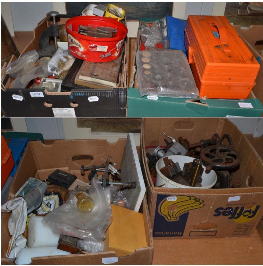 A quantity of clock tools etc (in five boxes)