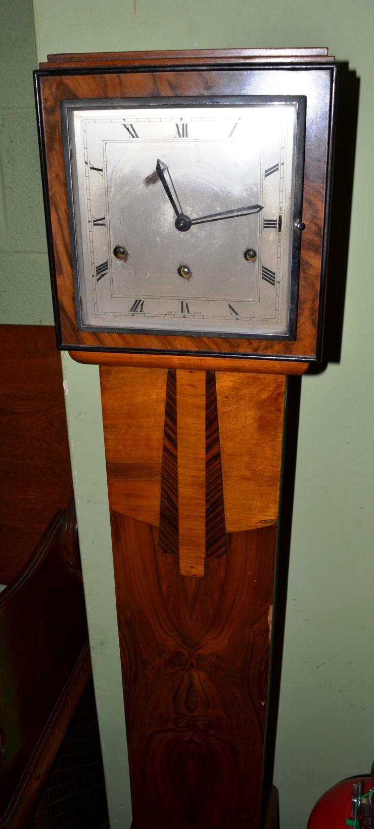 A small chiming longcase clock