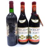 Chateau Lynch Bages 1974, Pauillac; Marchesi di Barolo 'Barolo' DOCG 1970 (x2) (three bottles)