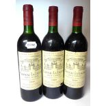 Chateau La Lagune 1989, Haut-Medoc (x3) (three bottles) U: top shoulder