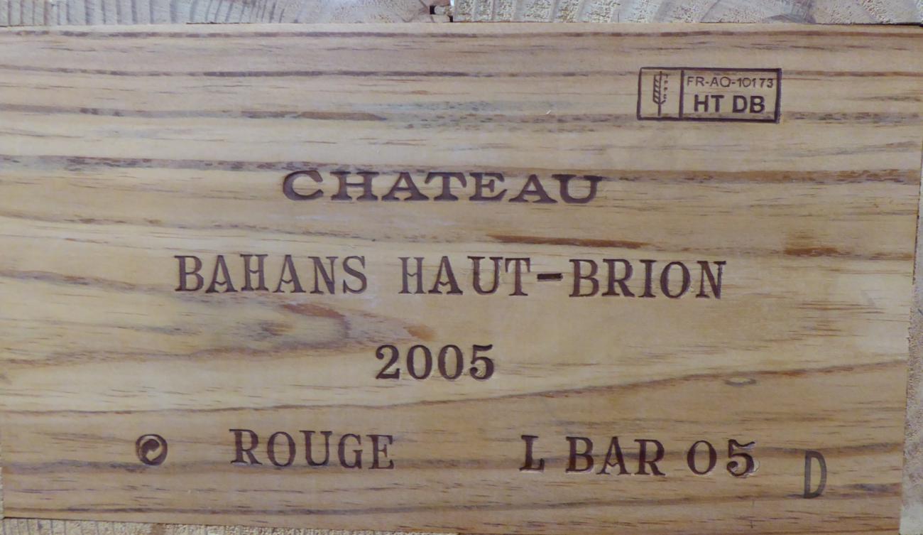 Chateau Bahans Haut-Brion 2005, Pessac-Leognan, owc (twelve bottles)