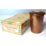King Edward Imperial Cigars, box of 50; A Copper Cocktail Mixer
