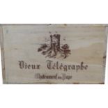 Domaine du Vieux Telegraphe Chateauneuf-du-Pape La Crau 2001, Rhone, half case, owc (six bottles)