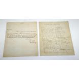 Coleridge (Hartley) Autograph Note Signed 'H. Coleridge' [n.p., 1820s?], to one side of a sheet of