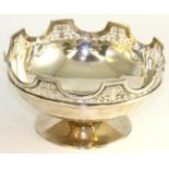 A silver pedestal bowl by Robert and Belks, Sheffield 192126.1ozt