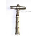 An 18th century silver corkscrew
