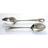 A pair of George III table spoons, 5oz 3.8ozt