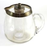 A silver and glass lemonade jug by John Heath & John Middleton (of Hukin & Heath), London 1899,