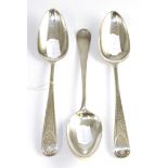 Pair of York silver spoons, 1808 and another, 6oz 5.9ozt
