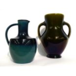 Christopher Dresser for Linthorpe Pottery: A Jug, shape No.182, turquoise blue glaze, impressed