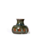 Christopher Dresser for Linthorpe Pottery: A Vase, shape No.108, decorated with a repeating pattern,