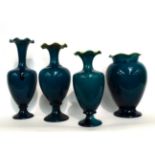 A Linthorpe Pottery Vase, shape No.1638, turquoise glaze, impressed LINTHORPE 1638, 31cm; and