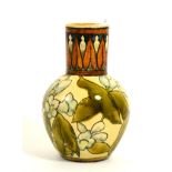 Christopher Dresser for Linthorpe Pottery: A Vase, shape No.197, painted with repeating designs to