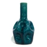 A Linthorpe Pottery Vase, shape No.24, of dimpled bottle form, impressed LINTHORPE 24, 23cm