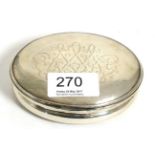 An unmarked 18th century white metal snuff box