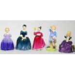 Five Royal Doulton figures 'Affection', 'Little Boy Blue', 'Vanity', 'Marie', 'Marie' (5)