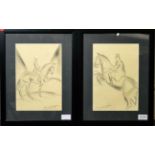 Dame Laura Knight RA, RWS, RE, RWA, PSWA, DBE (1877-1970) Circus horse Horse rearing Signed, pencil,