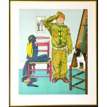 After Norman Rockwell (1894-1978) American ''Can't wait'' Signed in pencil and inscribed AP, bears