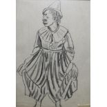 Circle of Dame Laura Knight RA, RWS, RE, RWA, PSWA, DBE (1877-1970) Study of a clown Charcoal on