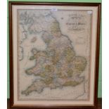 A 19th century map of the British Isles by Pigot & Co., published Manchester 1830