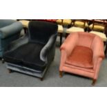Two 19th century upholstered armchairs