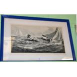 After C Napier Hemy, an etching of a racing yacht