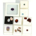 A Quantity of Loose Gem Stones, including an alexandrite, an amethyst, an ametrine, a ruby, a