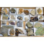 A Tray of Mineral Specimens, from Wales and Cheshire including specimens from Alderly Edge and the