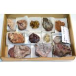 A Tray of Mineral Specimens, from Furness and West Cumbria including blue Fluorite from The Florence