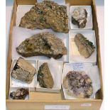 A Tray of Fluorite Specimens, mostly from Weardale and Allandale including specimens from Rogerly