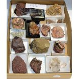 A Tray of Mineral Specimens, mostly from West Cumbria and Furness including blue Fluorite from