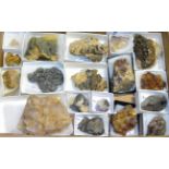 Eighteen Mineral Specimens From North Yorkshire, including Fluorites, Calcites, Cerussite and