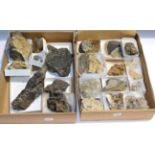 Two Trays of Mineral Specimens, mostly from Alston Moor, Cumbria including Alston Moor and environs,