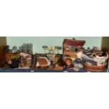 Collectables including postal scales, drawing sets, rulers, tins, sewing related items, etc (one