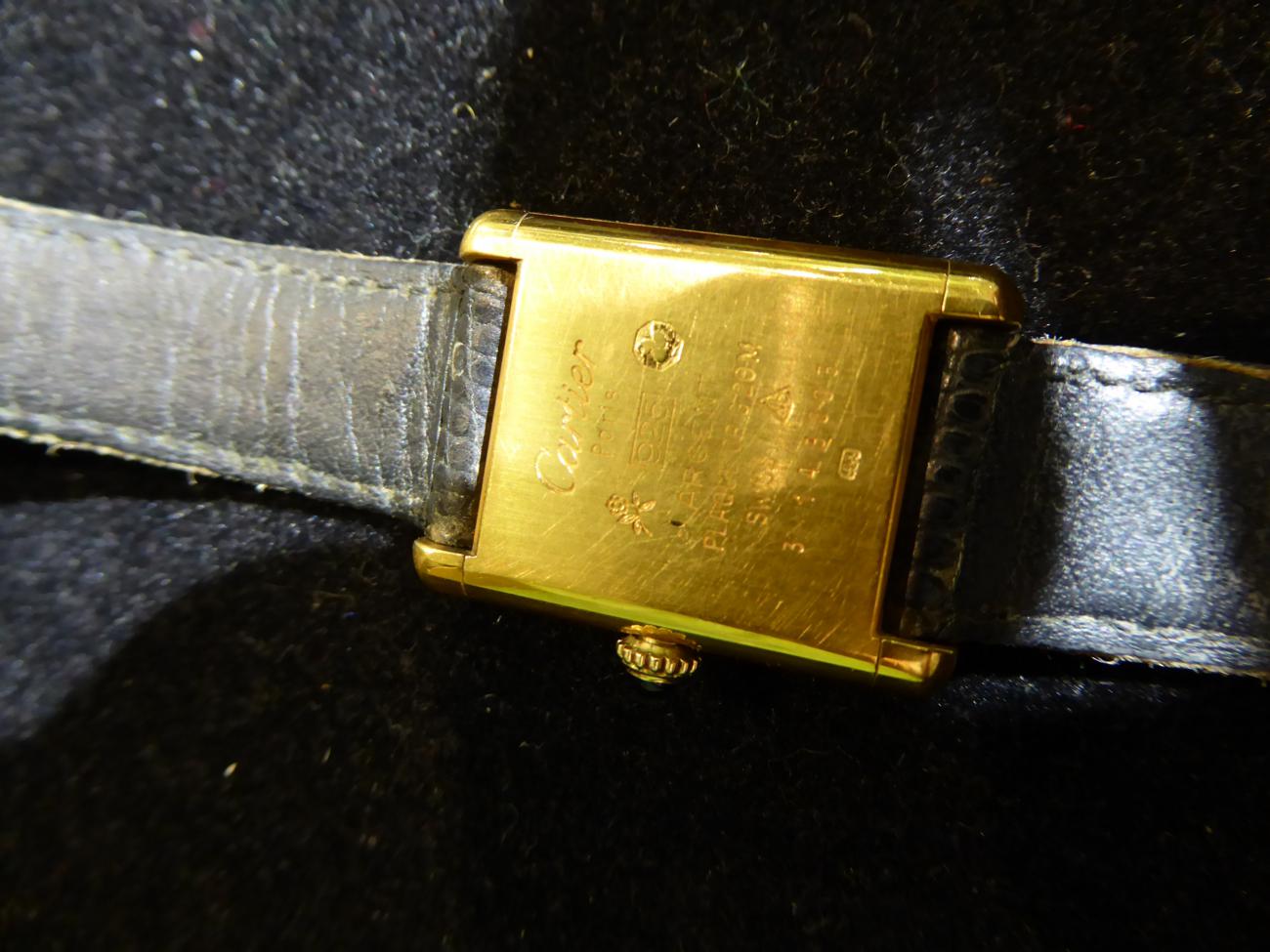 A silver and plated Must de Cartier wristwatch, with original paperwork - Image 3 of 4