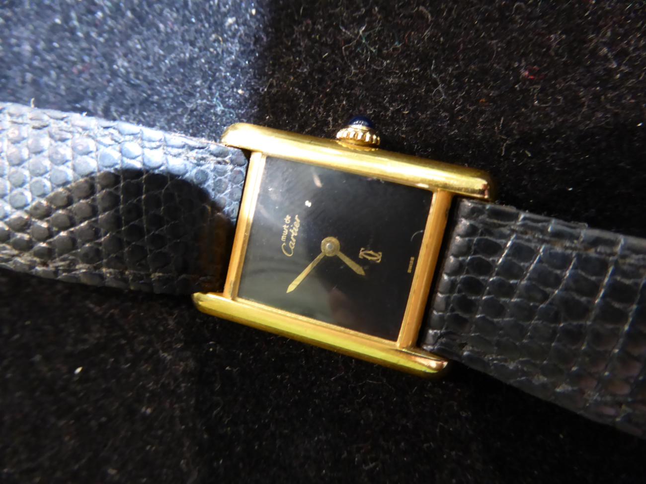 A silver and plated Must de Cartier wristwatch, with original paperwork - Image 2 of 4