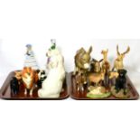 Beswick Animals Including: 'Stag Standing', model No. 981, 'Doe', model No. 999A and 'Fawn',