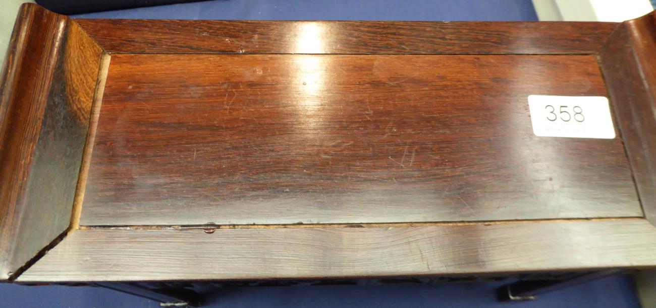 A small Chinese hardwood pot stand, 19th century, and another low hardwood stand - Image 2 of 5