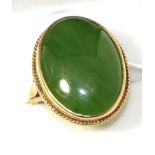 A nephrite ring, finger size U8.73g gross