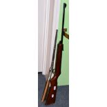 A Diana Mod.1 .177 calibre break barrel air rifle and a BSA Meteor .22 calibre break barrel air