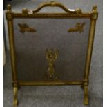 Gilt brass fire screen in Empire style