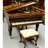 An oak Broadwood piano (used in T V Forsyte Saga, comes with copy of DVD) By repute the Broadwood