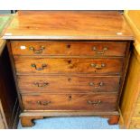 George III mahogany four height chest of drawers