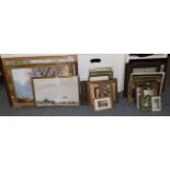 A large quantity of 19th and 20th century collection of oils, watercolours, photographs and prints