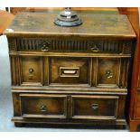 A small oak chest of drawers in 17th century style