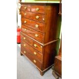 George III mahogany chest on chest