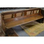 Sir George Gilbert Scott (1811-1878): A Gothic revival oak pew, 210cm long Installed in the