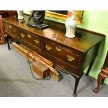 A George III oak dresser base