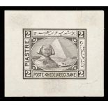 Egypt. Circa 1868 Die proof on very thin card of an essay by Skipper and East, printed by