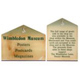 Wimbledon Museum Large Metal Sign hand painted/decalled advertising Posters, Postcards and Magazines